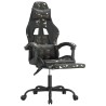 Chaise de jeu pivotante repose-pied Noir camouflage Similicuir 632550632550