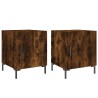 Tables de chevet 2 pcs chêne fumé 40x40x50 cm bois d'ingénierie 632552632552