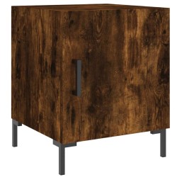 Tables de chevet 2 pcs chêne fumé 40x40x50 cm bois d'ingénierie 632552632552