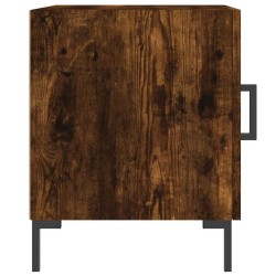 Tables de chevet 2 pcs chêne fumé 40x40x50 cm bois d'ingénierie 632552632552