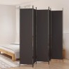 Cloison de séparation 5 panneaux Marron 250x220 cm Tissu 632553632553
