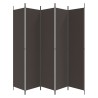 Cloison de séparation 5 panneaux Marron 250x220 cm Tissu 632553632553