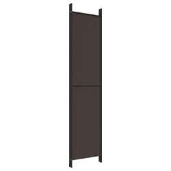 Cloison de séparation 5 panneaux Marron 250x220 cm Tissu 632553632553