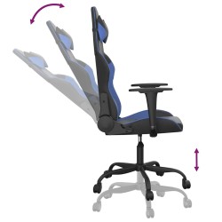 Chaise de jeu Noir et bleu Similicuir 632554632554