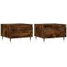 Tables basses 2 pcs chêne fumé 50x46x35 cm bois d'ingénierie 632558632558