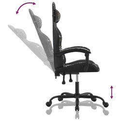 Chaise de jeu Noir et camouflage Similicuir 632561632561
