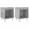 Tables de chevet 2 pcs gris béton 40x35x50 cm bois d’ingénierie 632565632565
