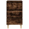 Tables de chevet et pieds en bois 2 pcs Chêne fumé 40x35x69 cm 632567632567