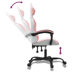 Chaise de jeu Blanc et rose Similicuir 632568632568