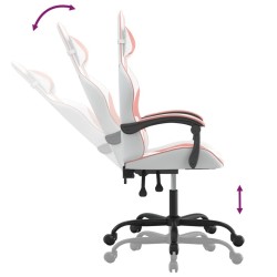 Chaise de jeu Blanc et rose Similicuir 632569632569