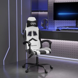 Chaise de jeu Blanc et noir Similicuir 632571632571