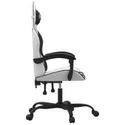 Chaise de jeu Blanc et noir Similicuir 632571632571