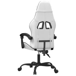 Chaise de jeu Blanc et noir Similicuir 632571632571
