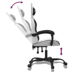 Chaise de jeu Blanc et noir Similicuir 632571632571