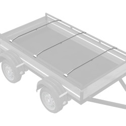 Support de bâche pour remorques 3 pc Argenté 102-155 cm 632572632572