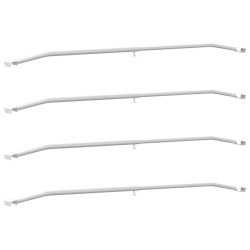 Support de bâche pour remorques 4 pc Argenté 102-155 cm 632573632573