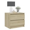 Tables de chevet 2pcs chêne sonoma 50x39x43,5cm bois ingénierie 632575632575
