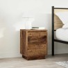 Tables de chevet avec lumières LED 2pcs vieux bois 38x34x50 cm 632576632576