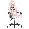 Chaise de jeu pivotante Blanc et rose Similicuir 632578632578