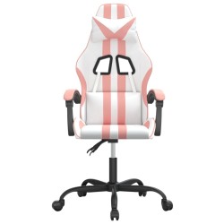 Chaise de jeu pivotante Blanc et rose Similicuir 632578632578