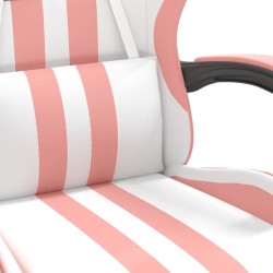 Chaise de jeu pivotante Blanc et rose Similicuir 632578632578