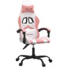 Chaise de jeu pivotante Blanc et rose Similicuir 632579632579
