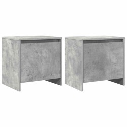 Tables de chevet 2pcs gris béton 45x34x44,5cm bois d’ingénierie 632582632582