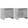 Tables de chevet 2pcs gris béton 45x34x44,5cm bois d’ingénierie 632582632582