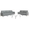 Ensemble de canapés 2 pcs gris clair tissu 632584632584