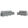Ensemble de canapés 2 pcs gris clair tissu 632584632584