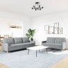 Ensemble de canapés 2 pcs gris clair tissu 632584632584