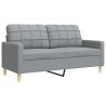 Ensemble de canapés 2 pcs gris clair tissu 632584632584