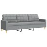 Ensemble de canapés 2 pcs gris clair tissu 632584632584