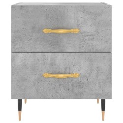 Tables de chevet 2pcs gris béton 40x35x47,5cm bois d’ingénierie 632585632585