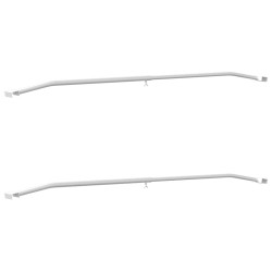 Support de bâche pour remorques 2 pc Argenté 102-155 cm 632586632586