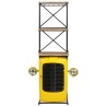 Cave à vin tracteur Jaune 49x31x172 cm Bois de manguier solide 632590632590