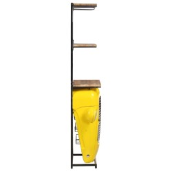 Cave à vin tracteur Jaune 49x31x172 cm Bois de manguier solide 632590632590