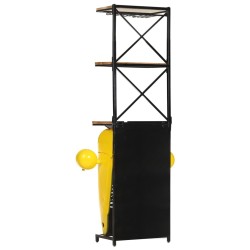 Cave à vin tracteur Jaune 49x31x172 cm Bois de manguier solide 632590632590