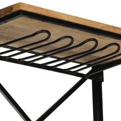 Cave à vin tracteur Jaune 49x31x172 cm Bois de manguier solide 632590632590