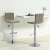 Tabourets de bar lot de 2 gris clair velours 632592632592