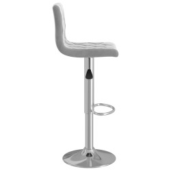  Tabourets de bar lot de 2 gris clair velours 632592632592