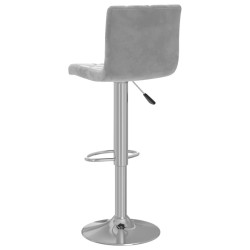  Tabourets de bar lot de 2 gris clair velours 632592632592