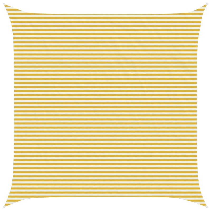 Voile d'ombre Jaune et blanc 7 x 7 m HDPE 632595632595