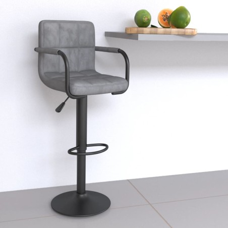 Tabouret de bar Gris clair Velours 632600632600