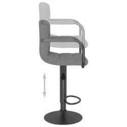 Tabouret de bar Gris clair Velours 632600632600