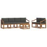 Ensemble de canapés d'extérieur 7 pcs Naturel et Anthracite 632605632605