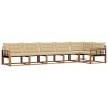 Ensemble de canapés d'extérieur 6 pcs Naturel et Beige 632607632607