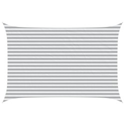Voile d'ombre Gris clair et blanc 4,5 × 3 m 632610632610