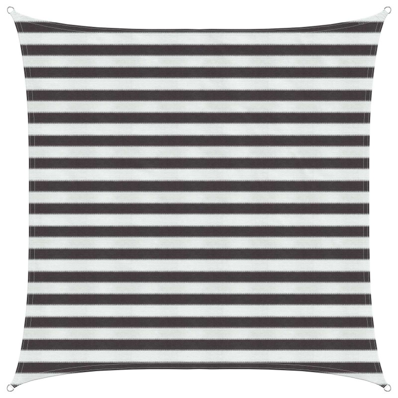 Voile d'ombre Anthracite et blanc 2 x 2 m HDPE 632613632613