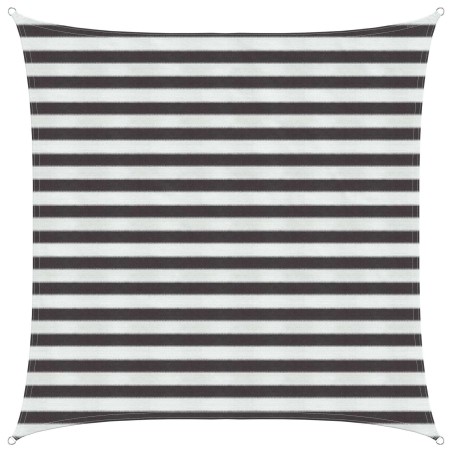 Voile d'ombre Anthracite et blanc 2 x 2 m HDPE 632613632613